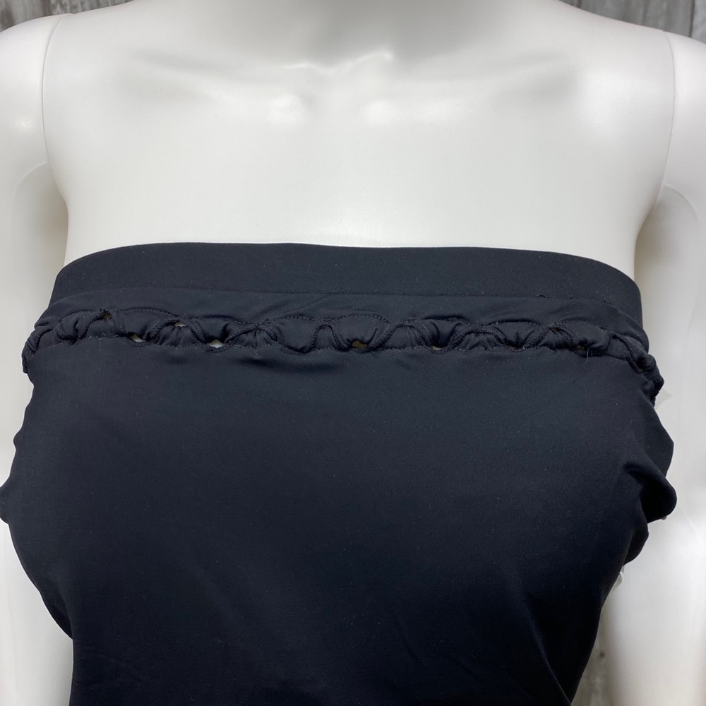 Aqua Soleil Strapless Black Swimsuit [2207] - Picture 3 of 8